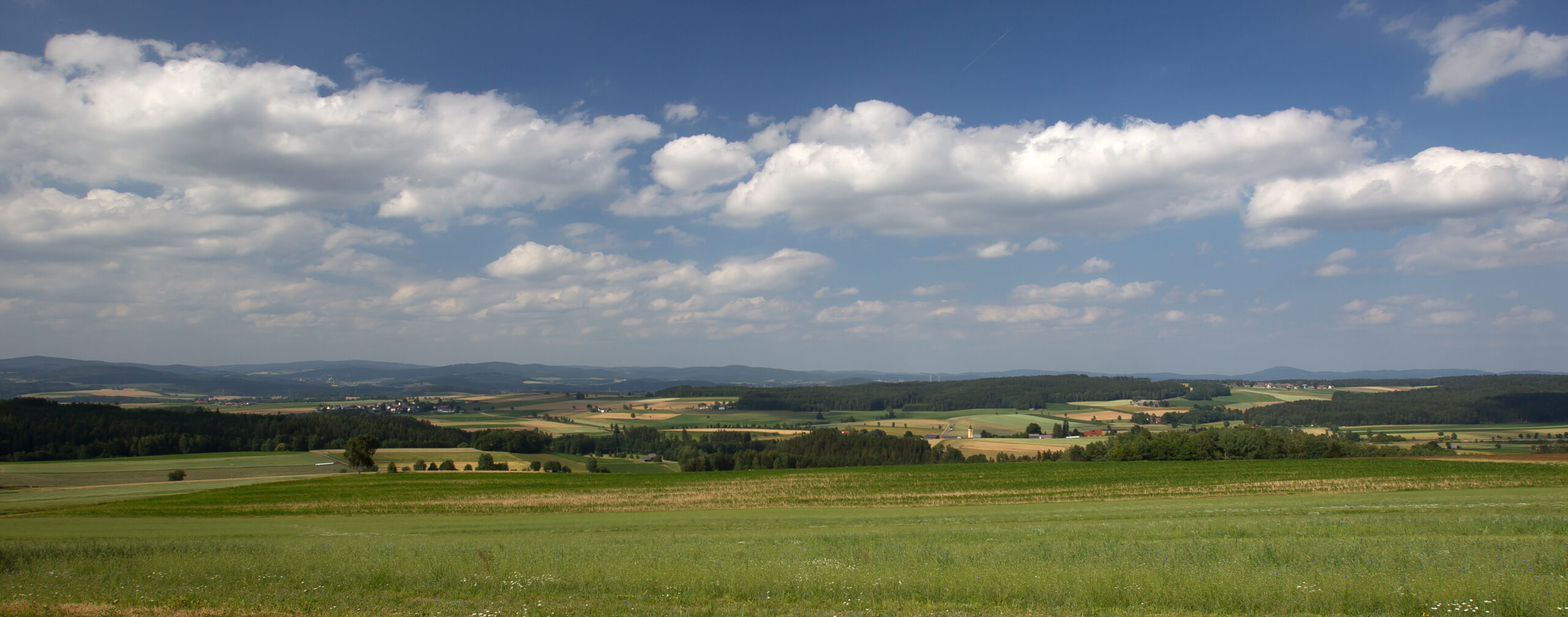 Blick von Rückersrieth nach Tröbes und Saubersrieth