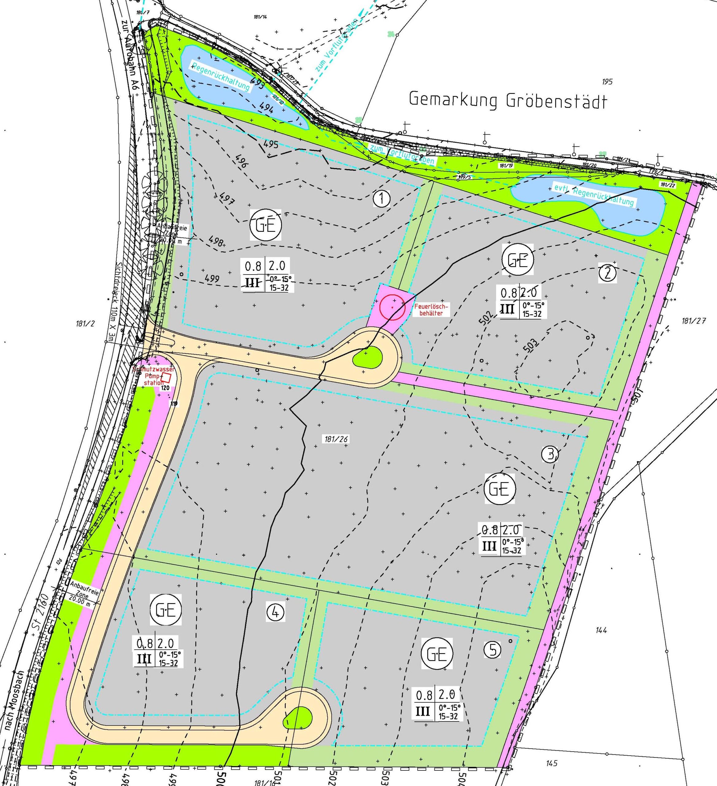 Bebauungsplan Hammermühle als Architekturplan