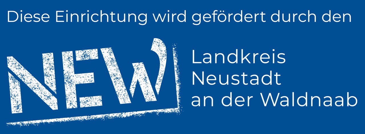 Hinweis auf Förderung durch den Landkreis Neustadt a. d. Waldnaab